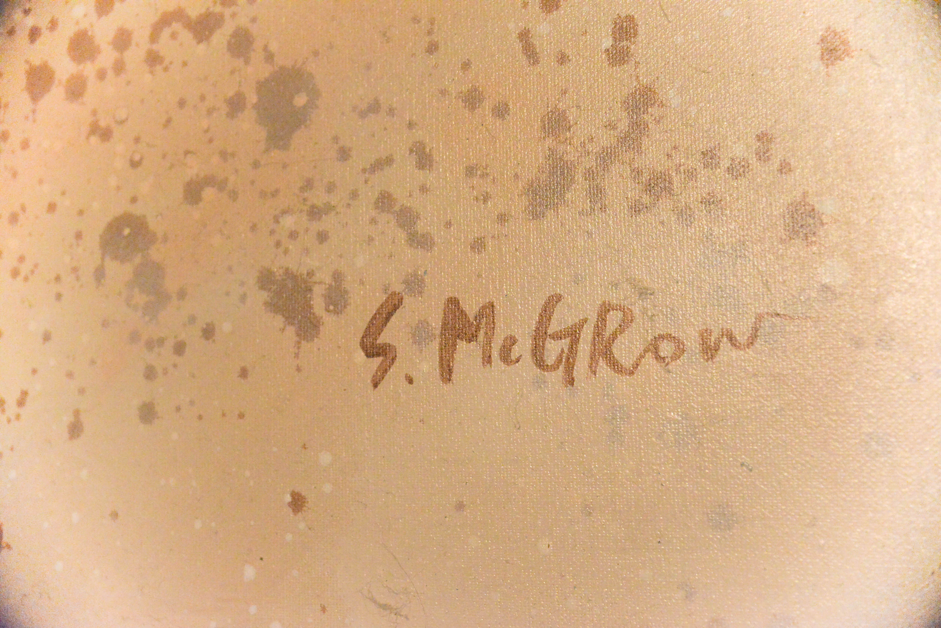 Oil on Canvas Titled "The Cockatoos" Signed by S. McGrow EBTH