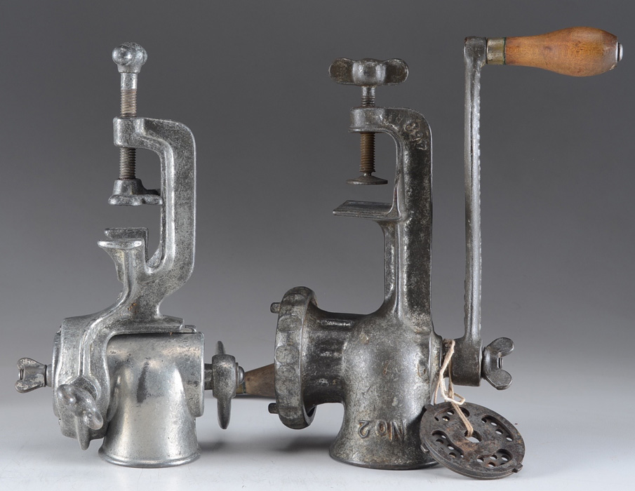 Collection of Three Vintage Meat Grinders EBTH