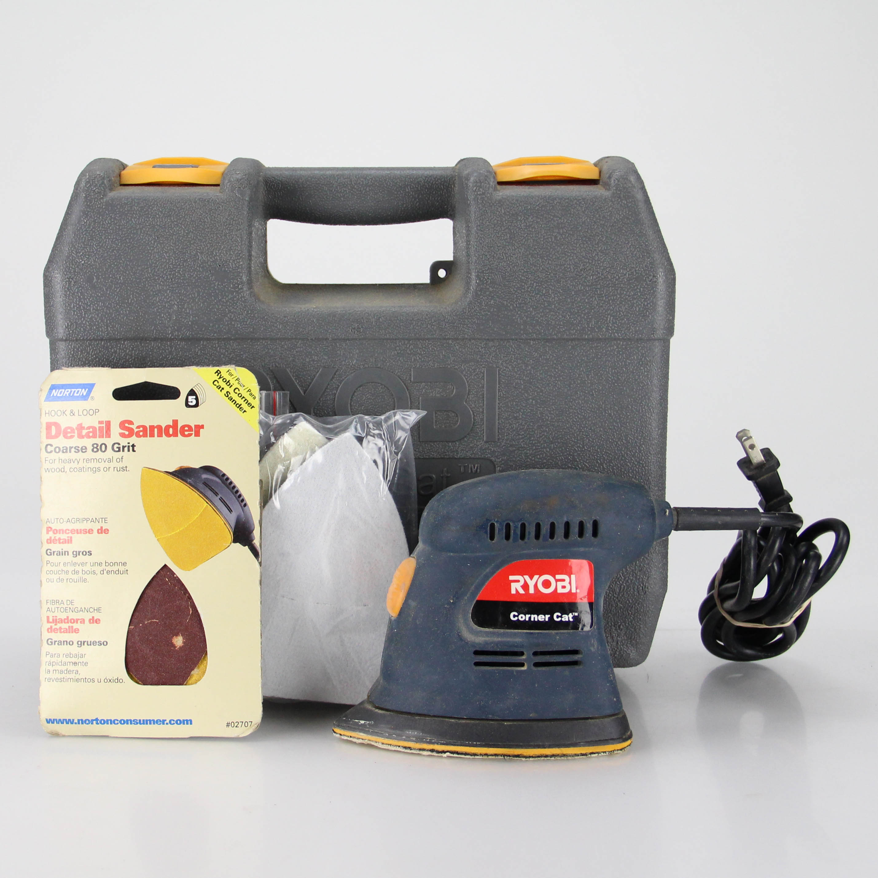 Ryobi Corner Cat Power Sander with Plastic Case EBTH