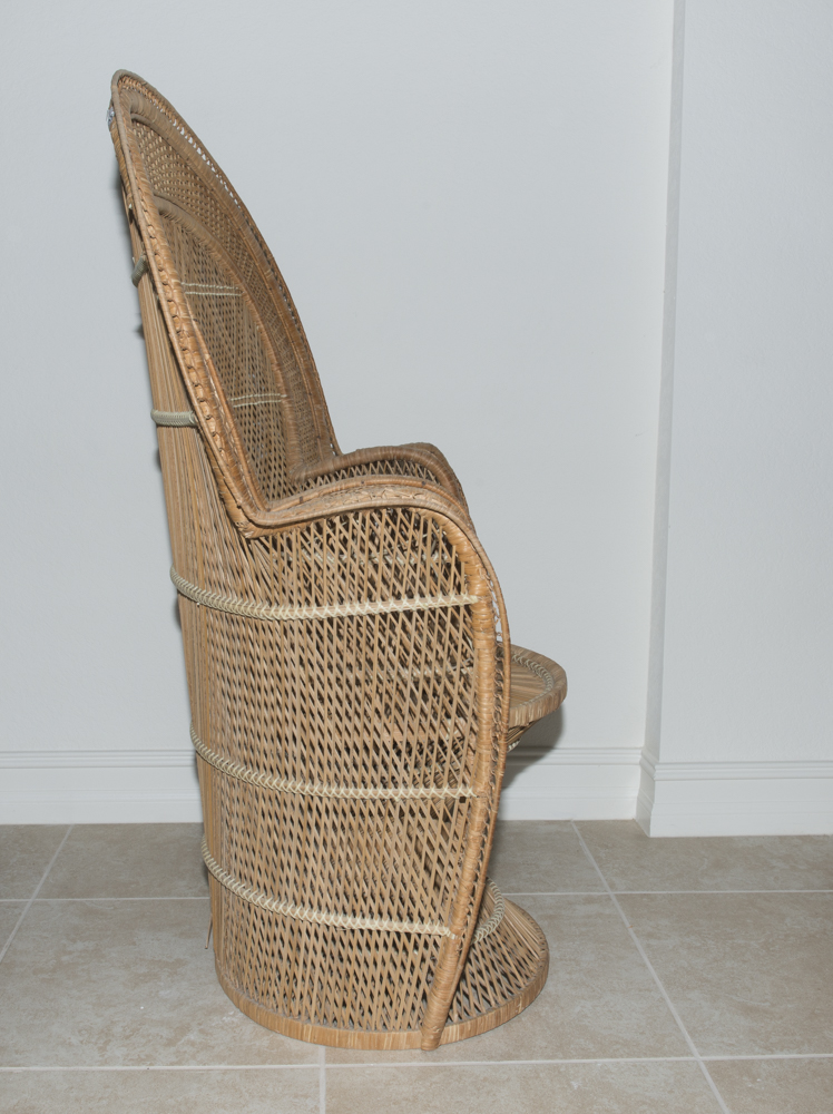 Wicker Throne Chair EBTH