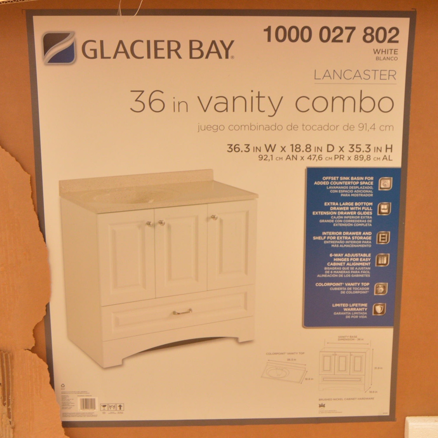 Glacier Bay 36" Vanity Combo EBTH