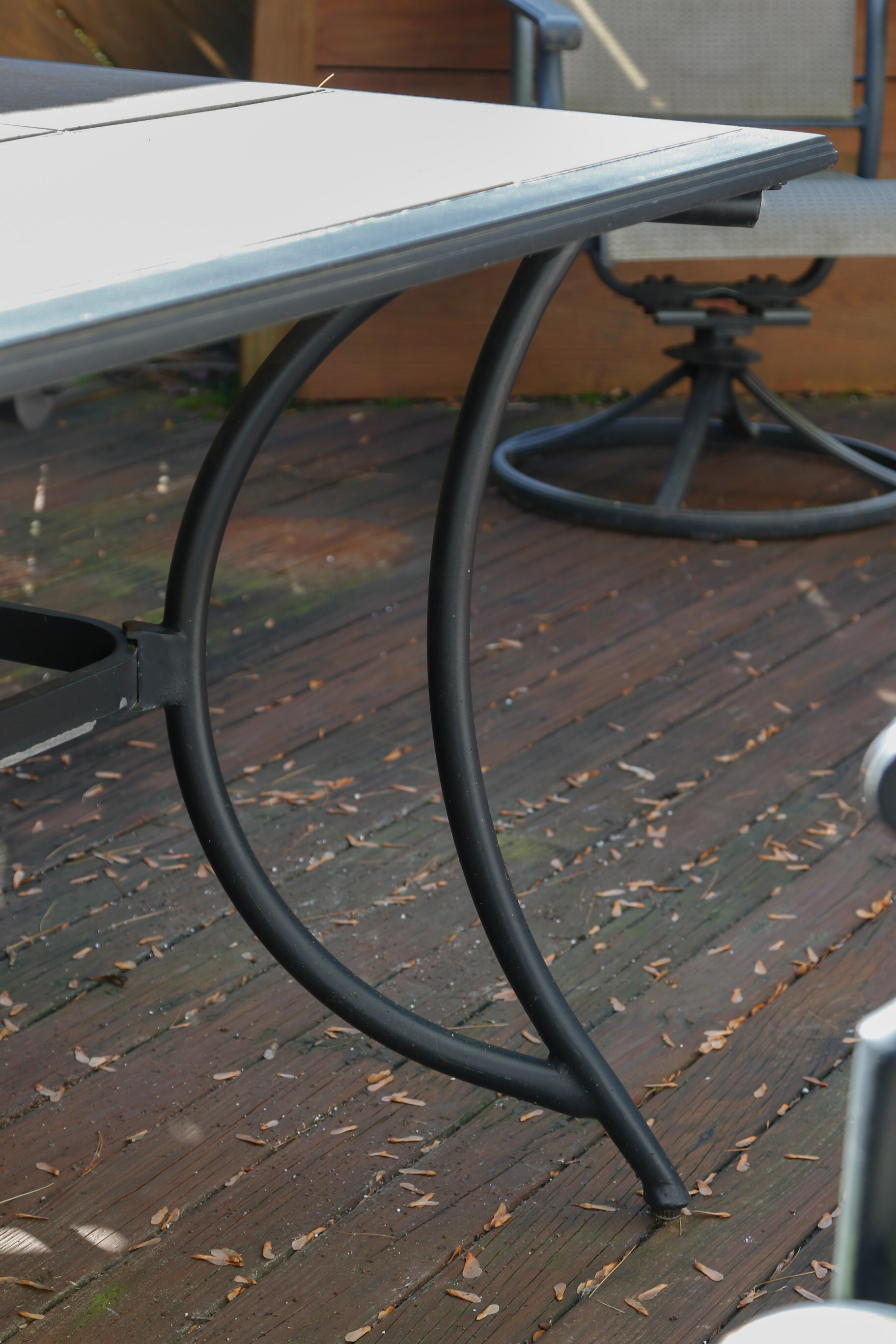 Ceramic Tile Top Patio Dining Table and Chairs with Umbrella EBTH