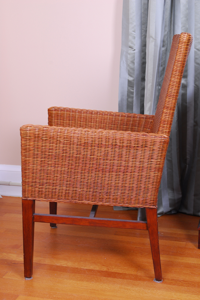 Ethan Allen Rattan Side Chair | EBTH