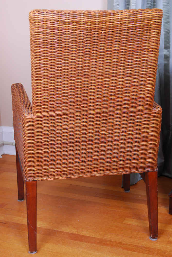 Ethan Allen Rattan Side Chair EBTH