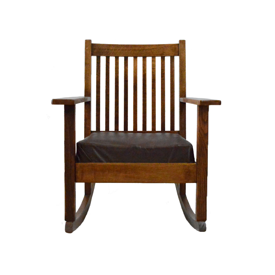 Vintage Mission Style Oak Rocking Chair EBTH