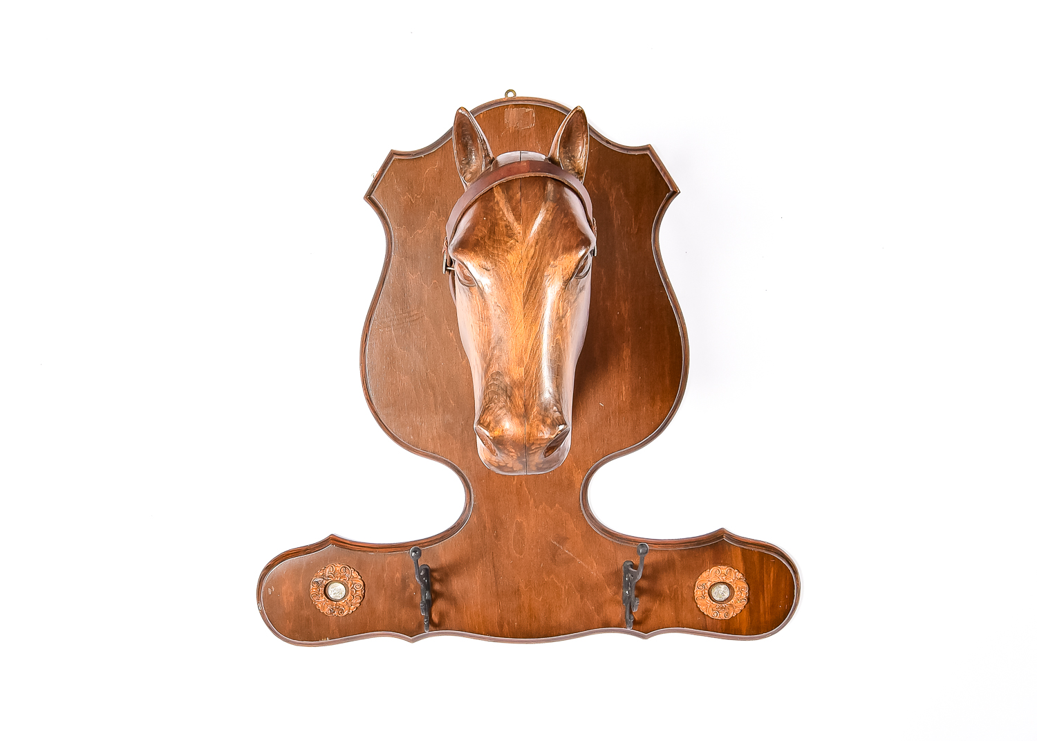 Carved Wood Horse Coat Rack EBTH