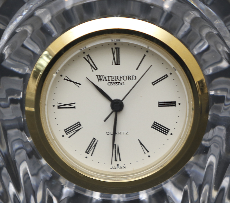 Waterford Crystal Clock and Swarovski Miniature Globe EBTH