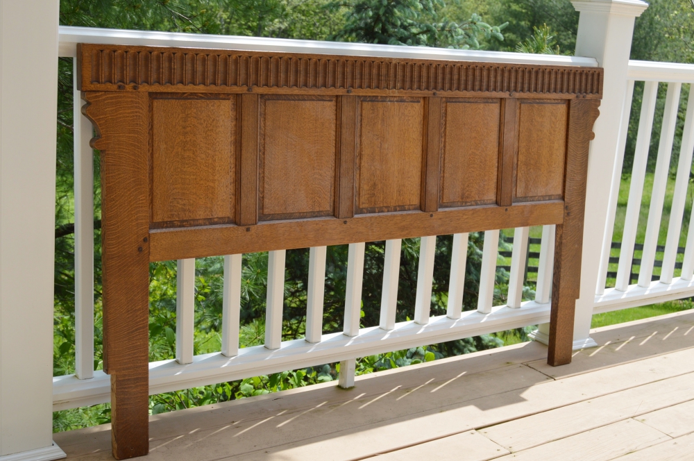 Mission Style Oak Headboard EBTH