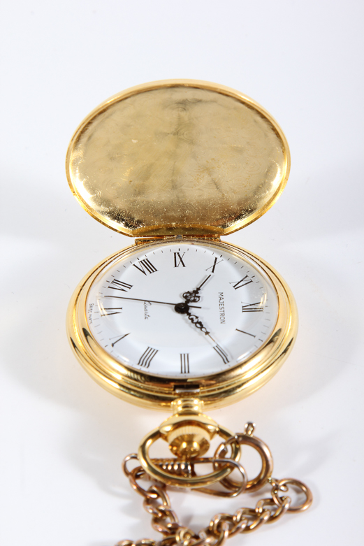 Majestron Gold Tone Pocket Watch EBTH