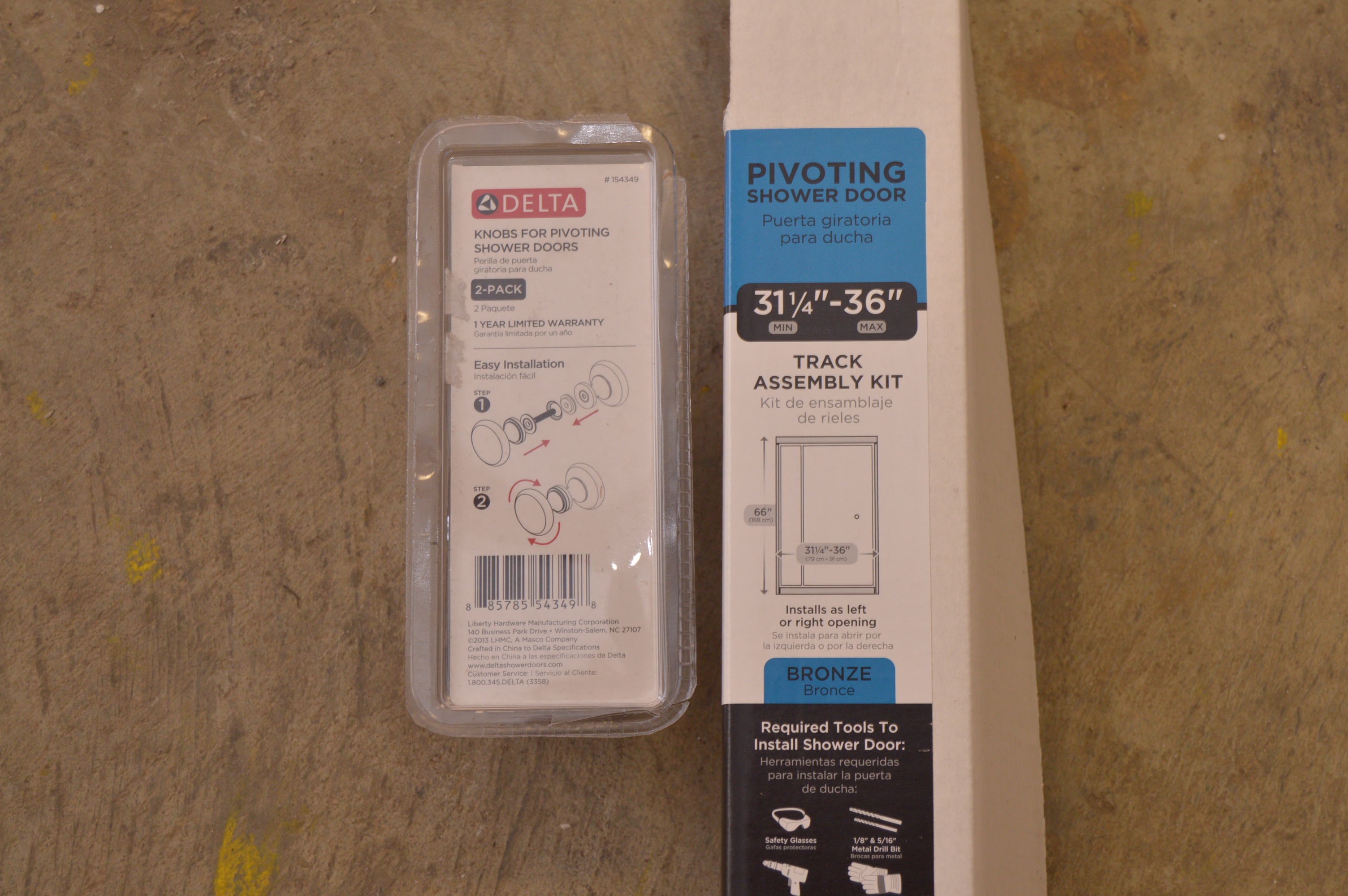 Delta Pivoting Shower Door Hardware EBTH