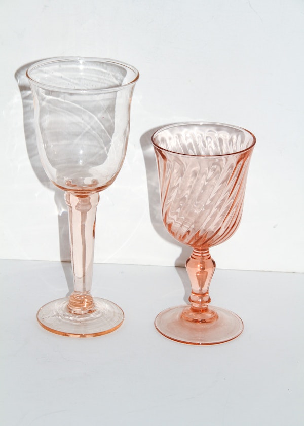 Collection of Vintage Blush Glassware EBTH