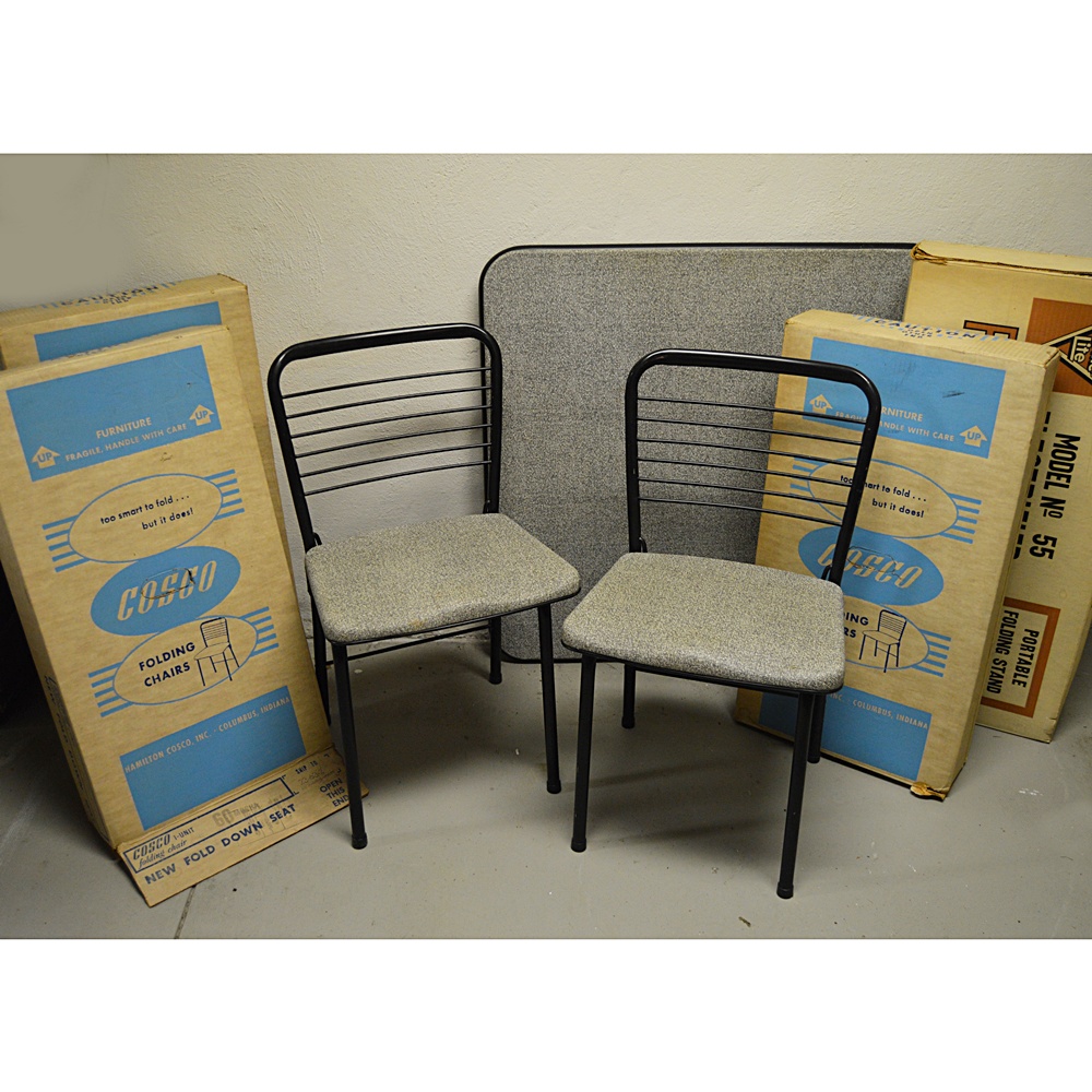 Cosco Folding Table and Eight Folding Chairs EBTH