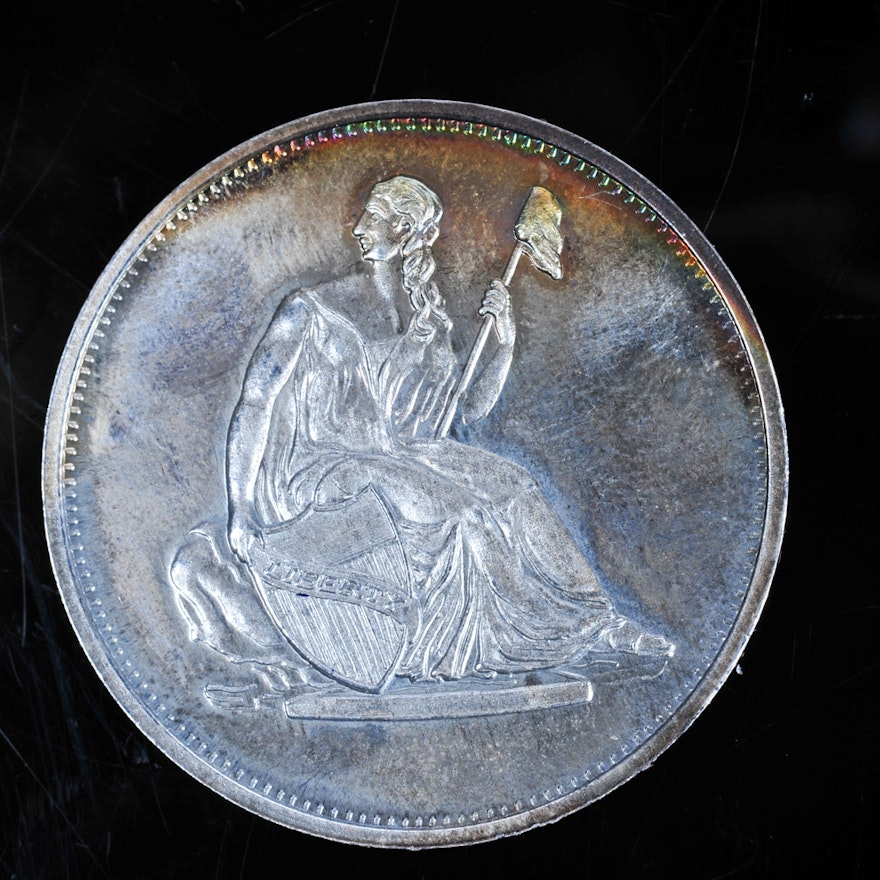One Troy Ounce .999 Silver Seated Liberty Coin EBTH