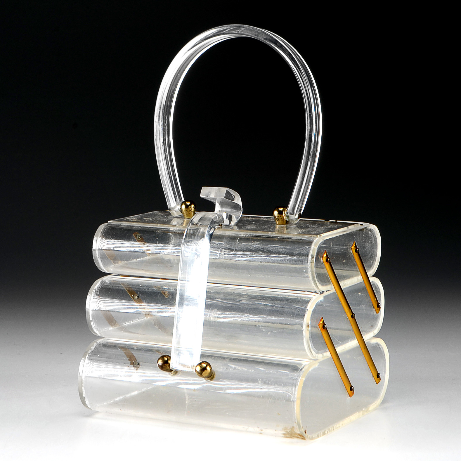 vintage clear lucite purse