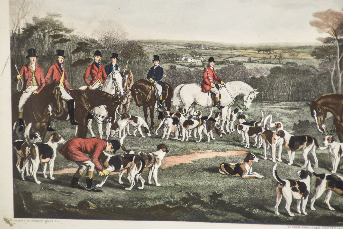 Sir Richard Sutton and the Quorn Hounds Framed Lithograph EBTH