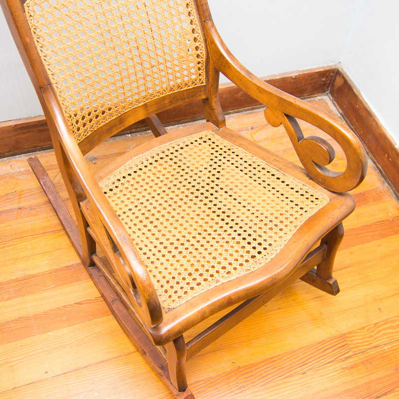 Vintage Cane Rocking Chair EBTH
