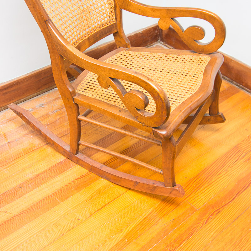 Vintage Cane Rocking Chair EBTH