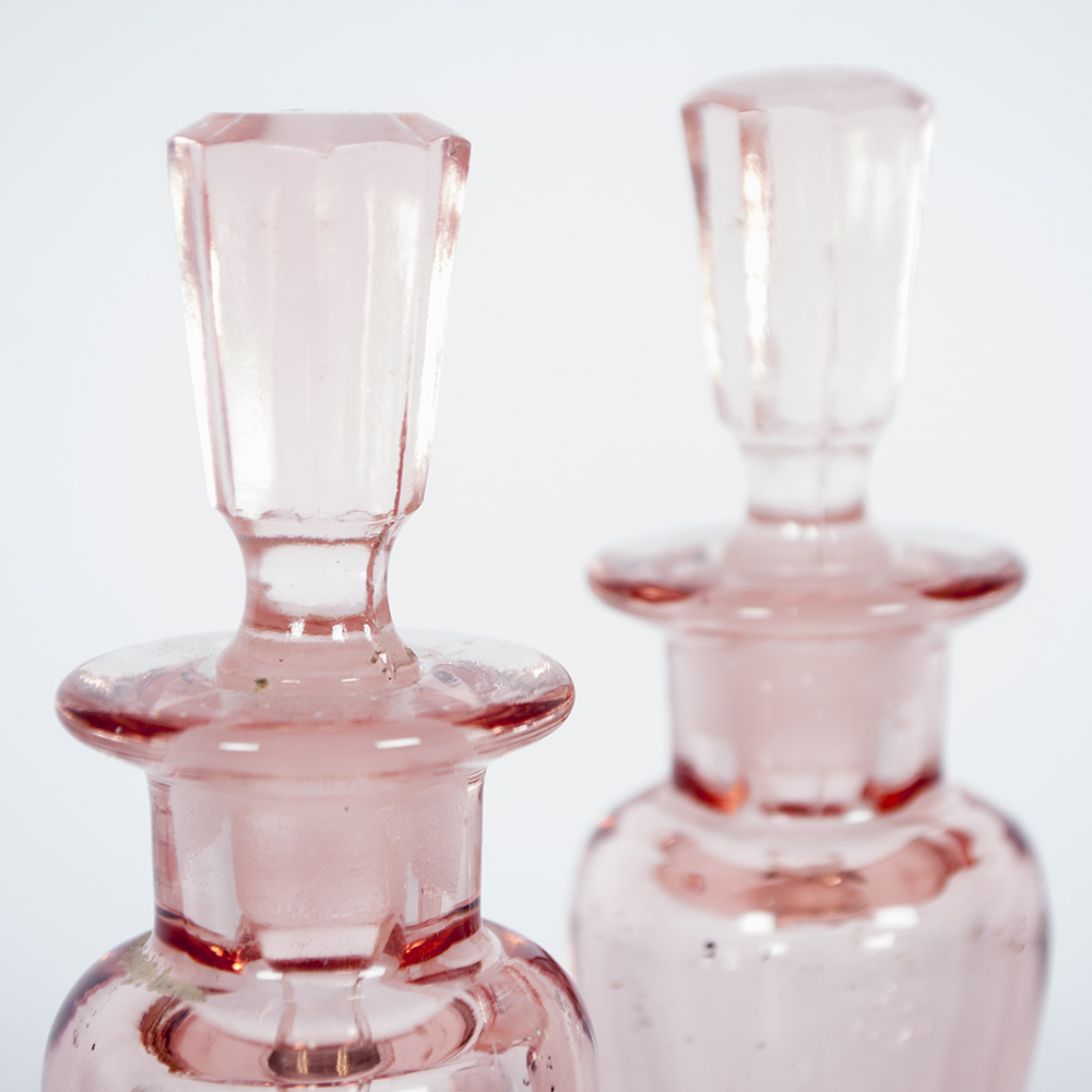 Pink Depression Glass Vanity Set by New Martinsville | EBTH