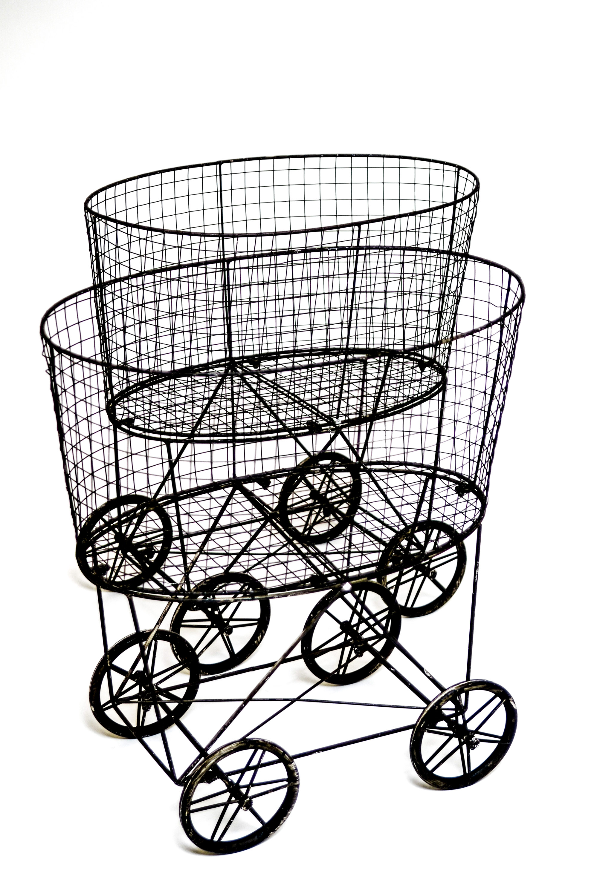 Pair of Metal Rolling Baskets EBTH