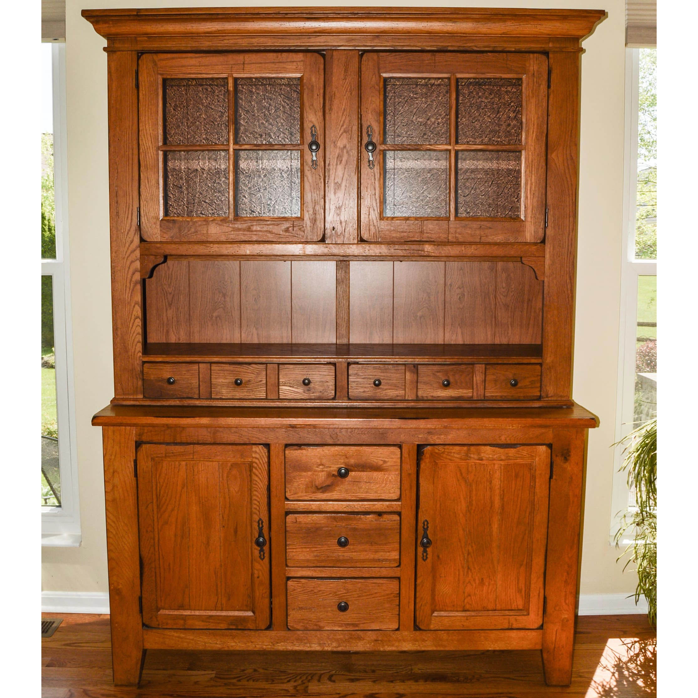 Attic Heirlooms by Broyhill Oak Hutch EBTH