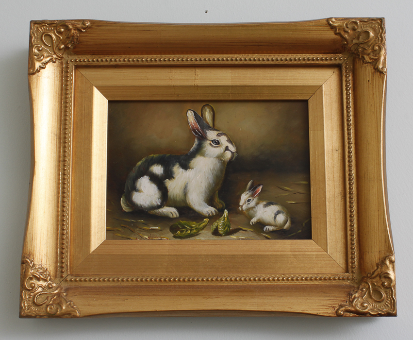 Framed Original Rabbit Oil Paintings by Robert Grace EBTH