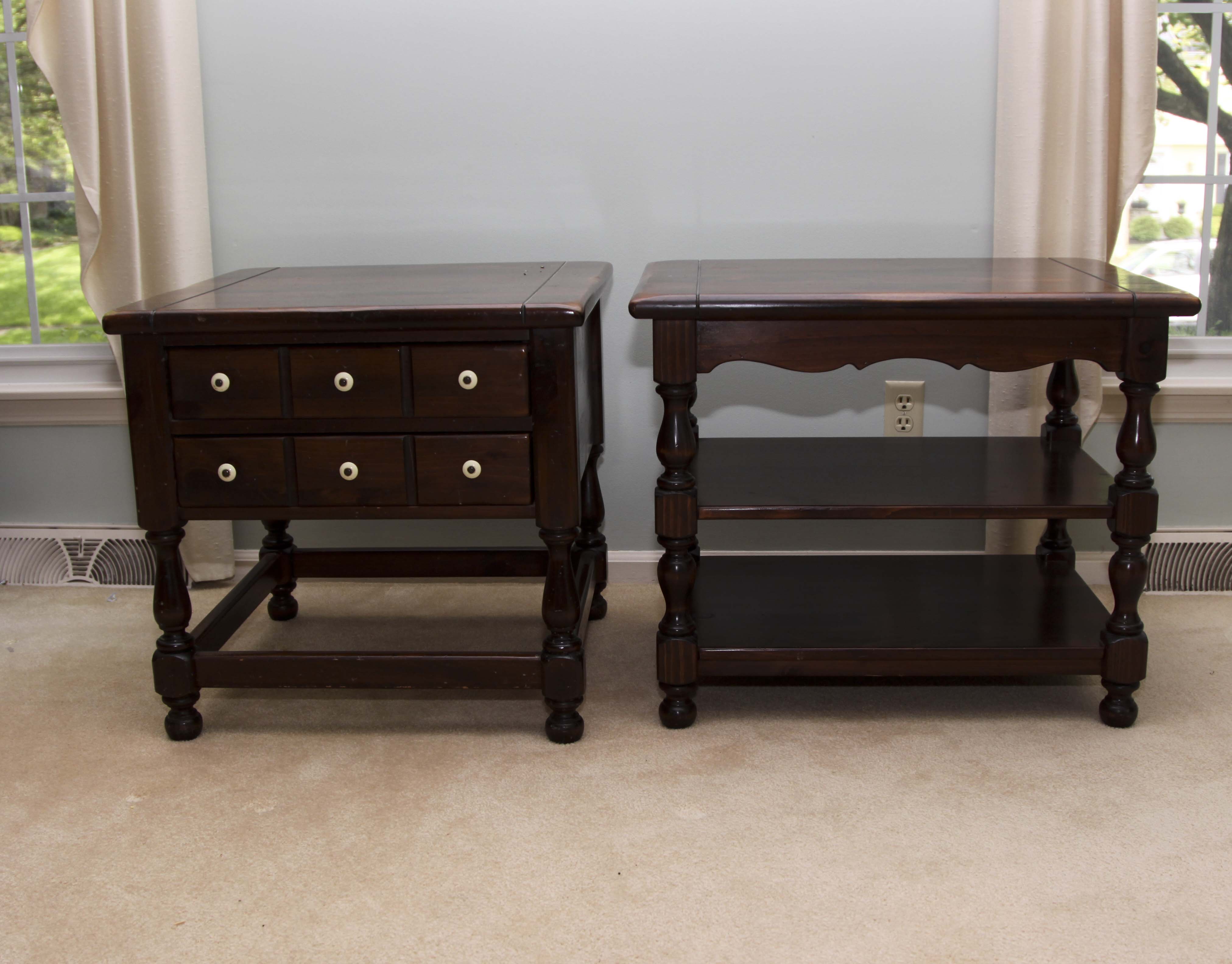 Pair Of Vintage Ethan Allen End Tables 'Old Tavern Collection' | EBTH