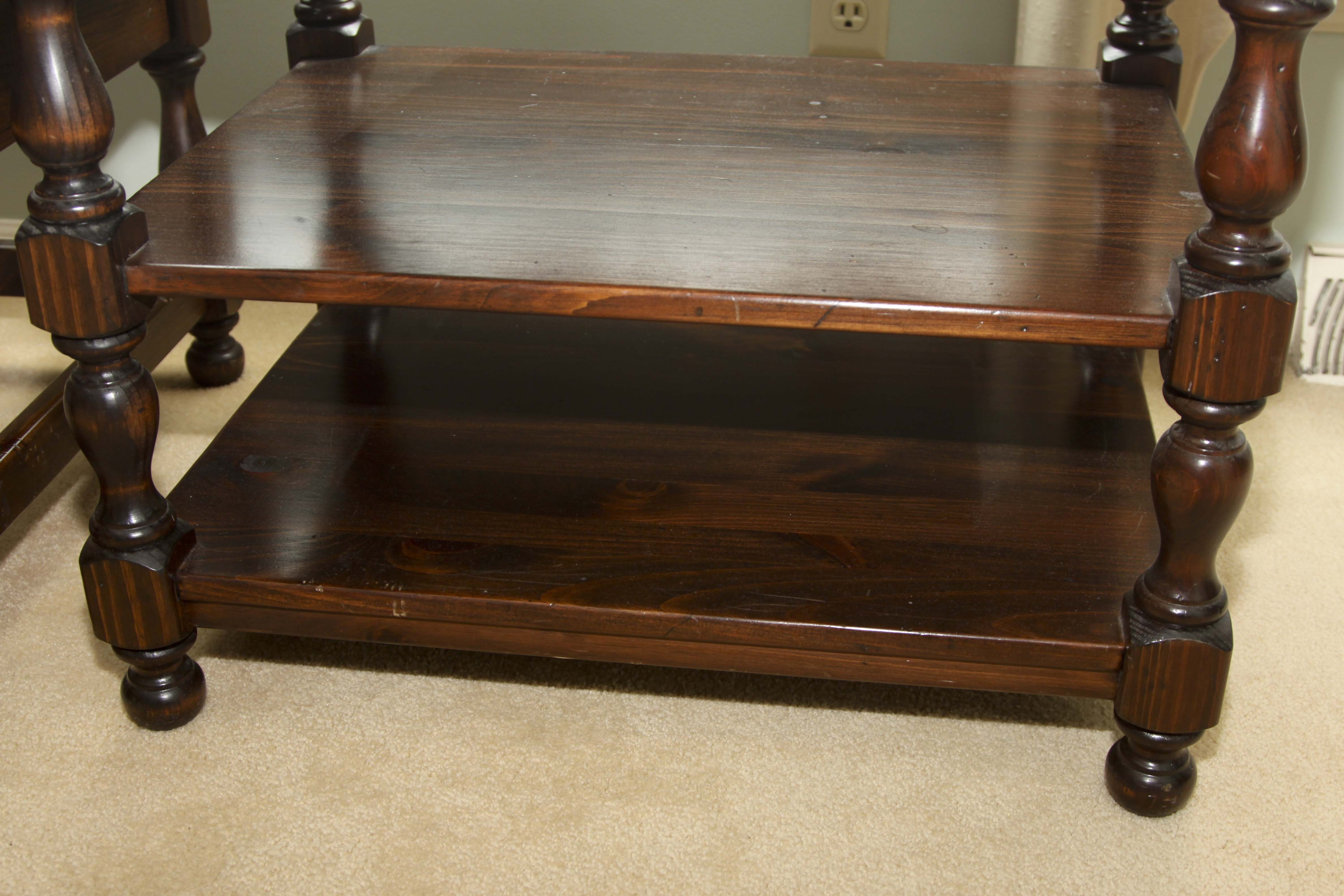 Pair of Vintage Ethan Allen End Tables 'Old Tavern Collection' EBTH