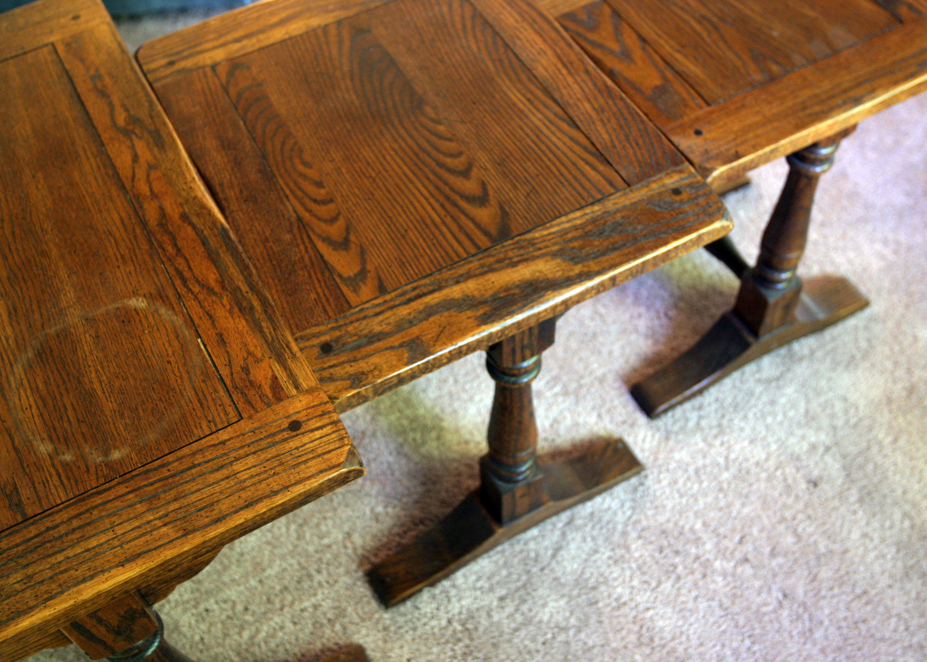 Vintage Oak Nesting Tables EBTH