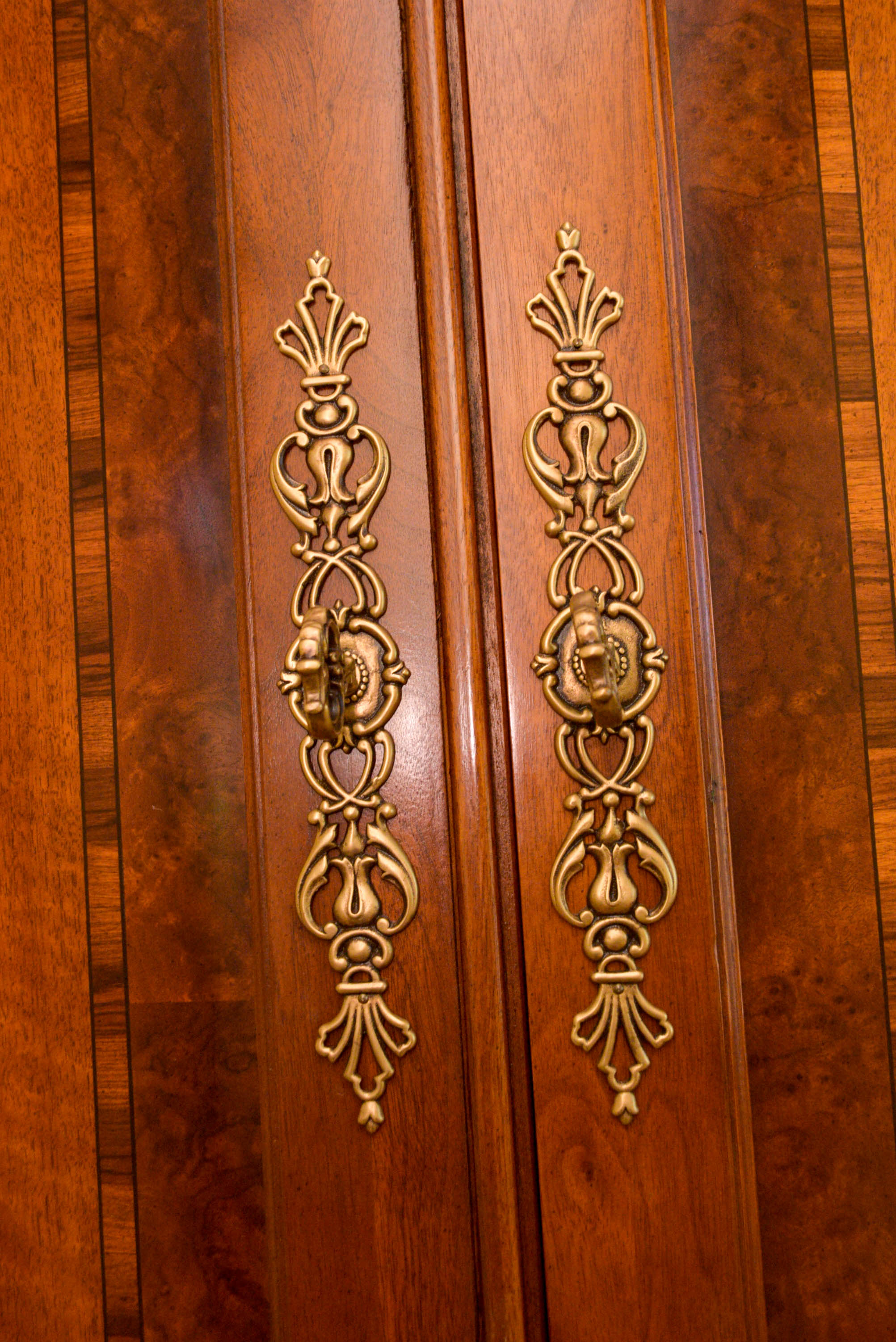 Tall Ornate Armoire with Bow Front EBTH
