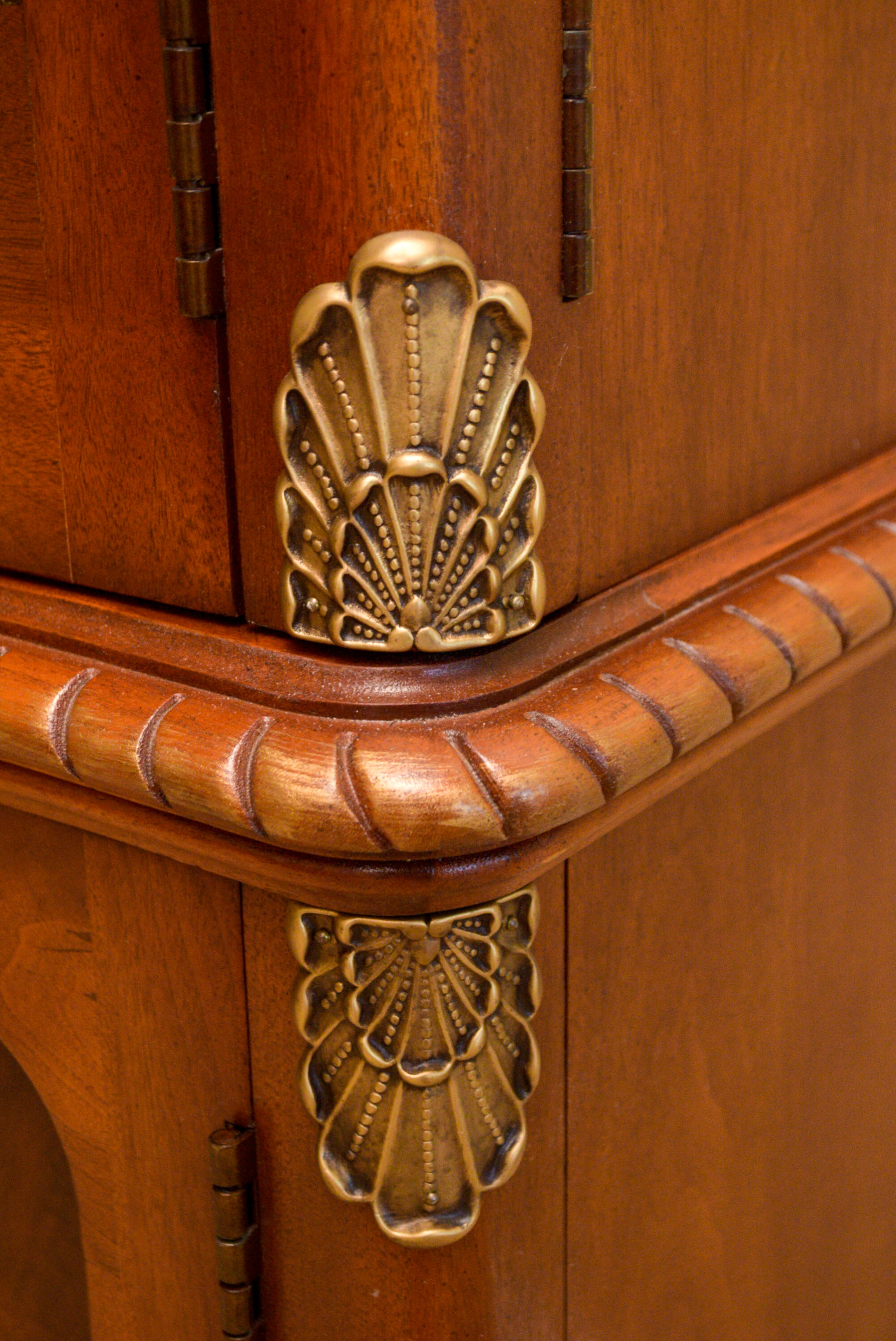 Tall Ornate Armoire with Bow Front EBTH