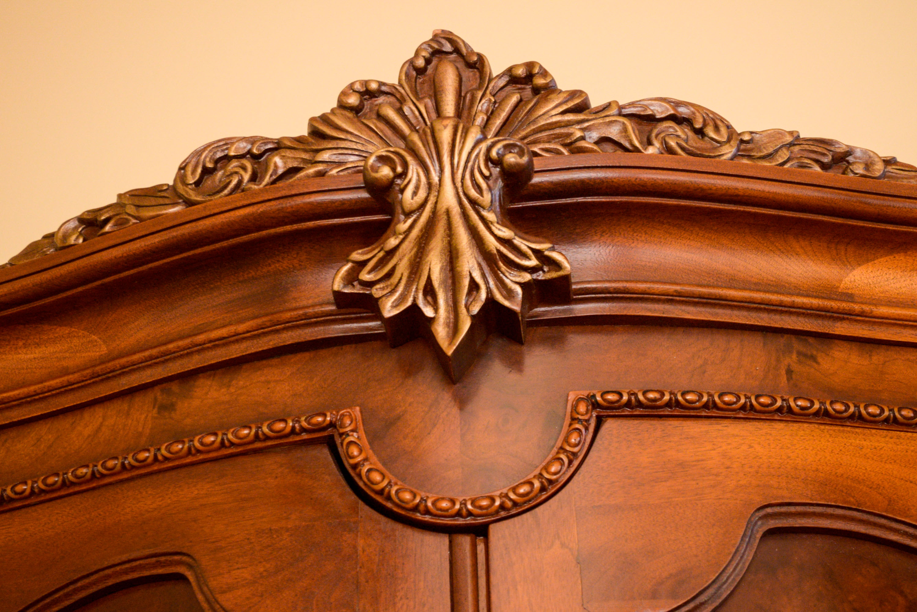 Tall Ornate Armoire with Bow Front EBTH