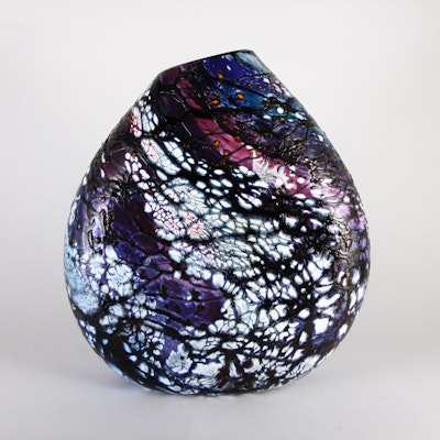 Signed Bill Kasper Glass Vase Signed Bill Kasper Glass Vase