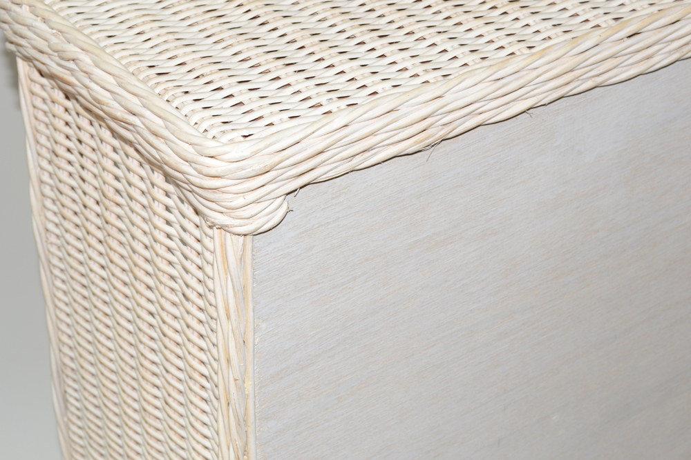 White Wicker Shelving Unit EBTH