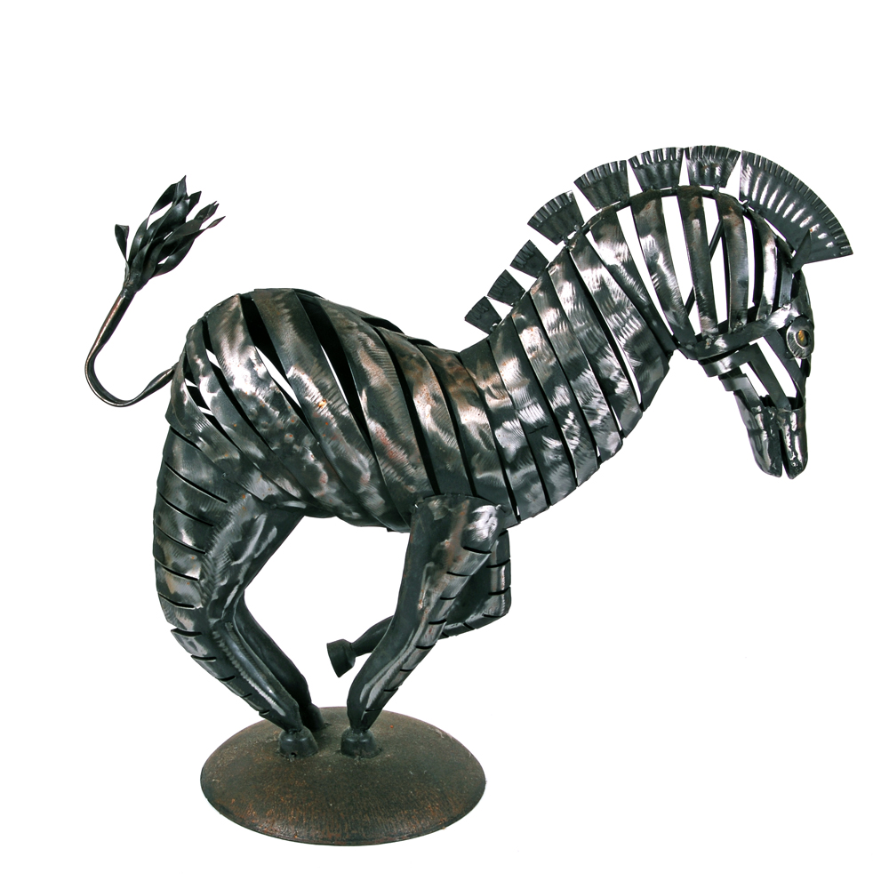 Metal Zebra Statue EBTH