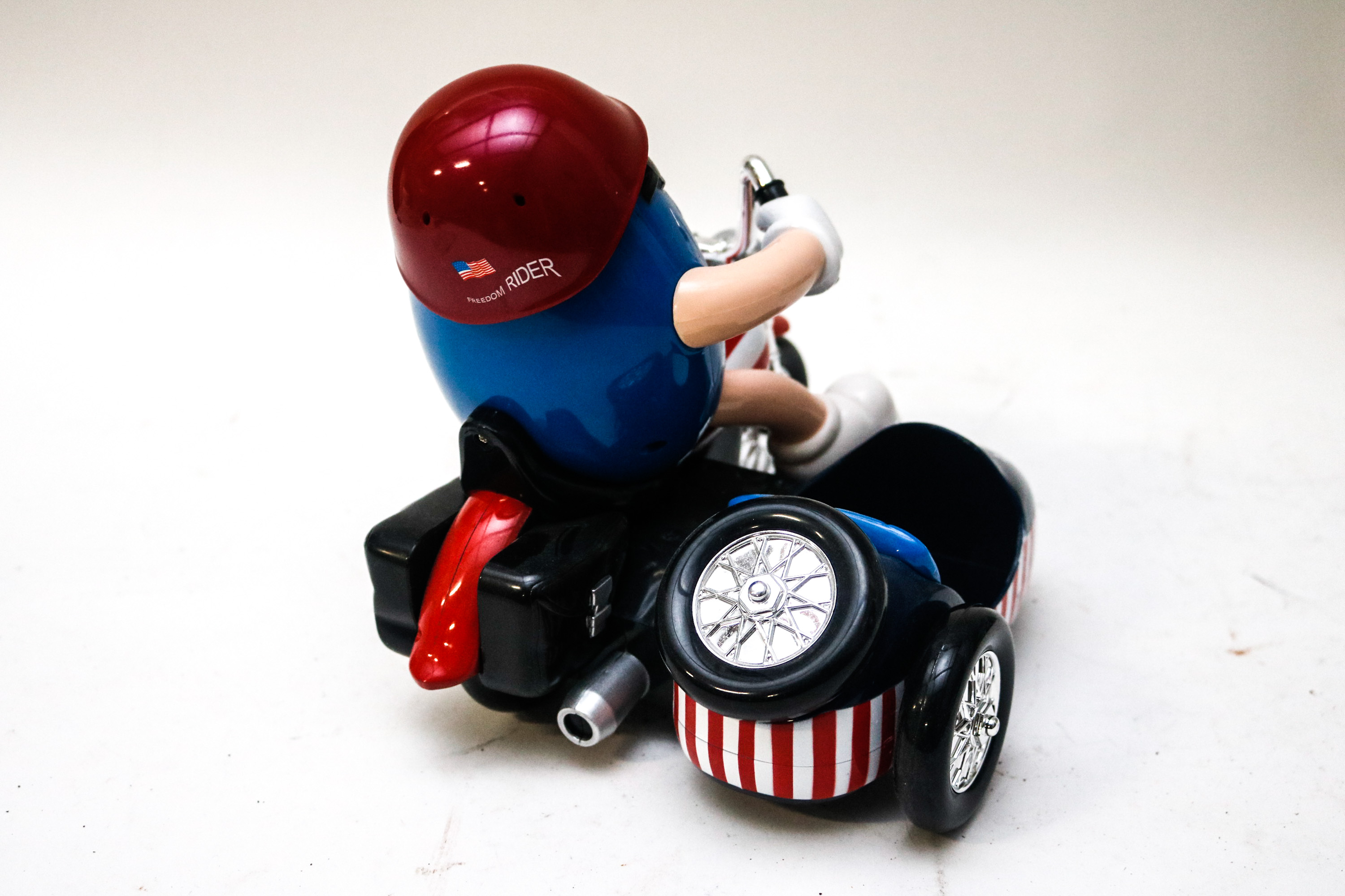 Red, White and Blue M&M Motorcycle Candy Dispenser EBTH