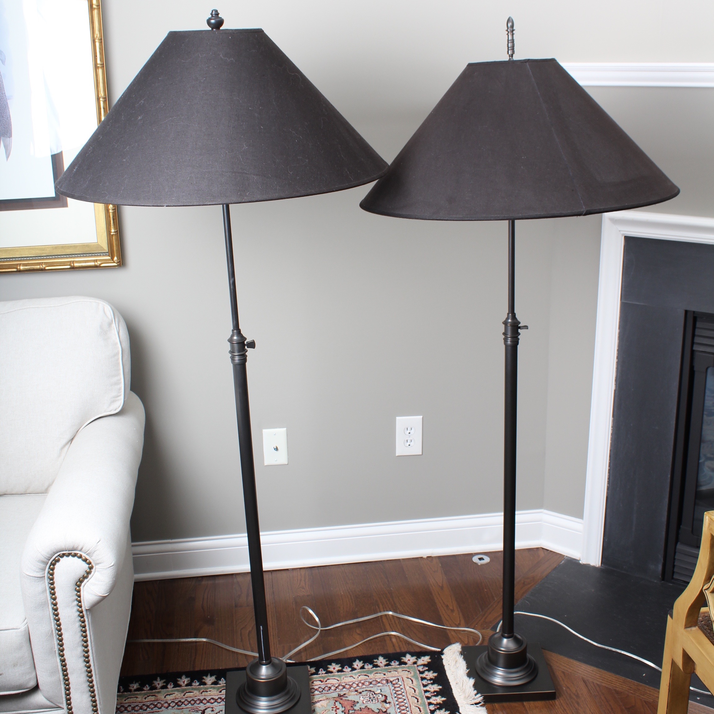 Pair Of Restoration Hardware Floor Lamps Ebth