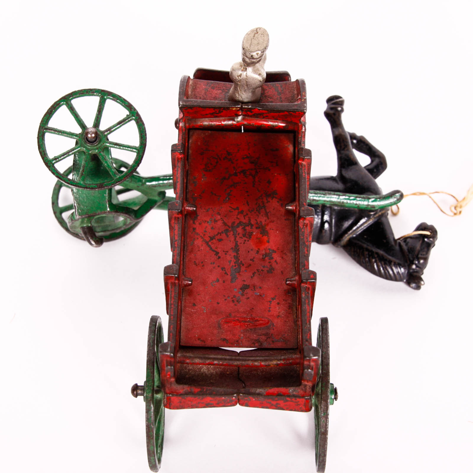 Antique Cast Metal Horse and Carriage Toy EBTH