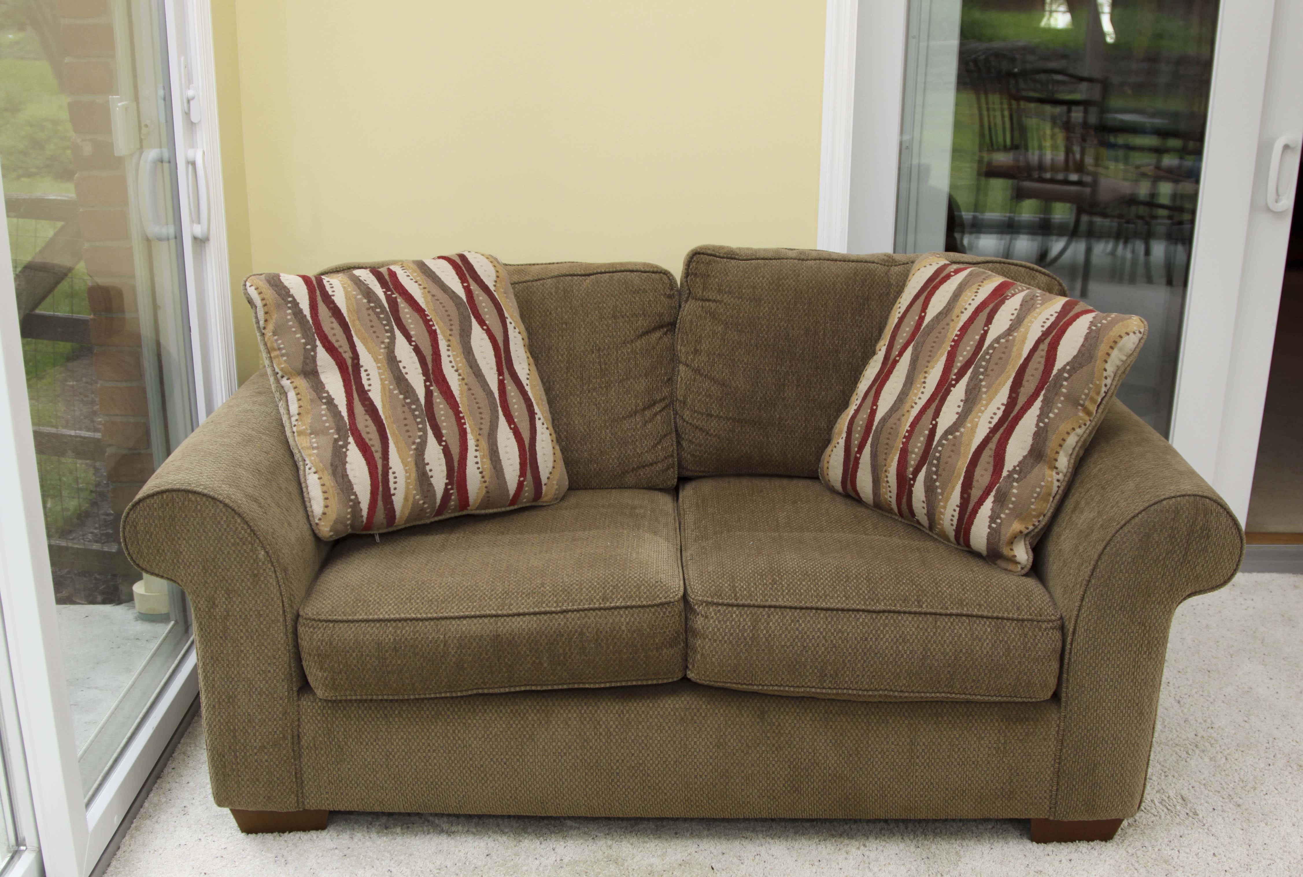 Brown Microfiber Love Seat By Bauhaus