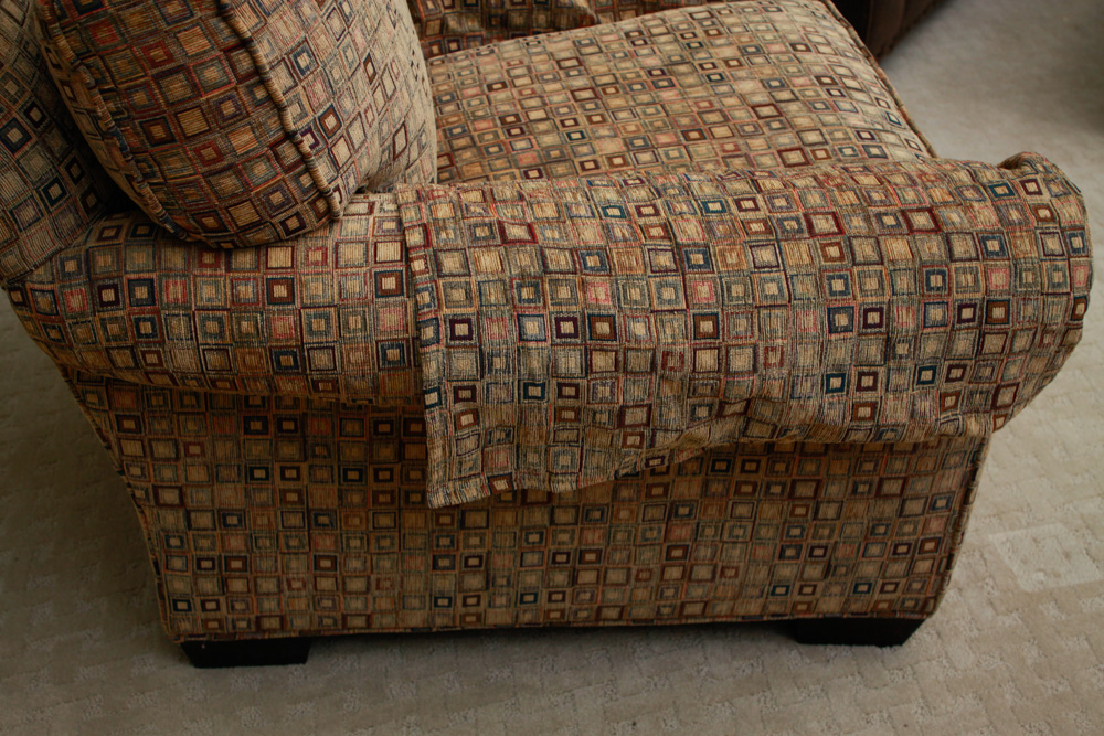 Crate & Barrel Oversized Chair and Ottoman EBTH