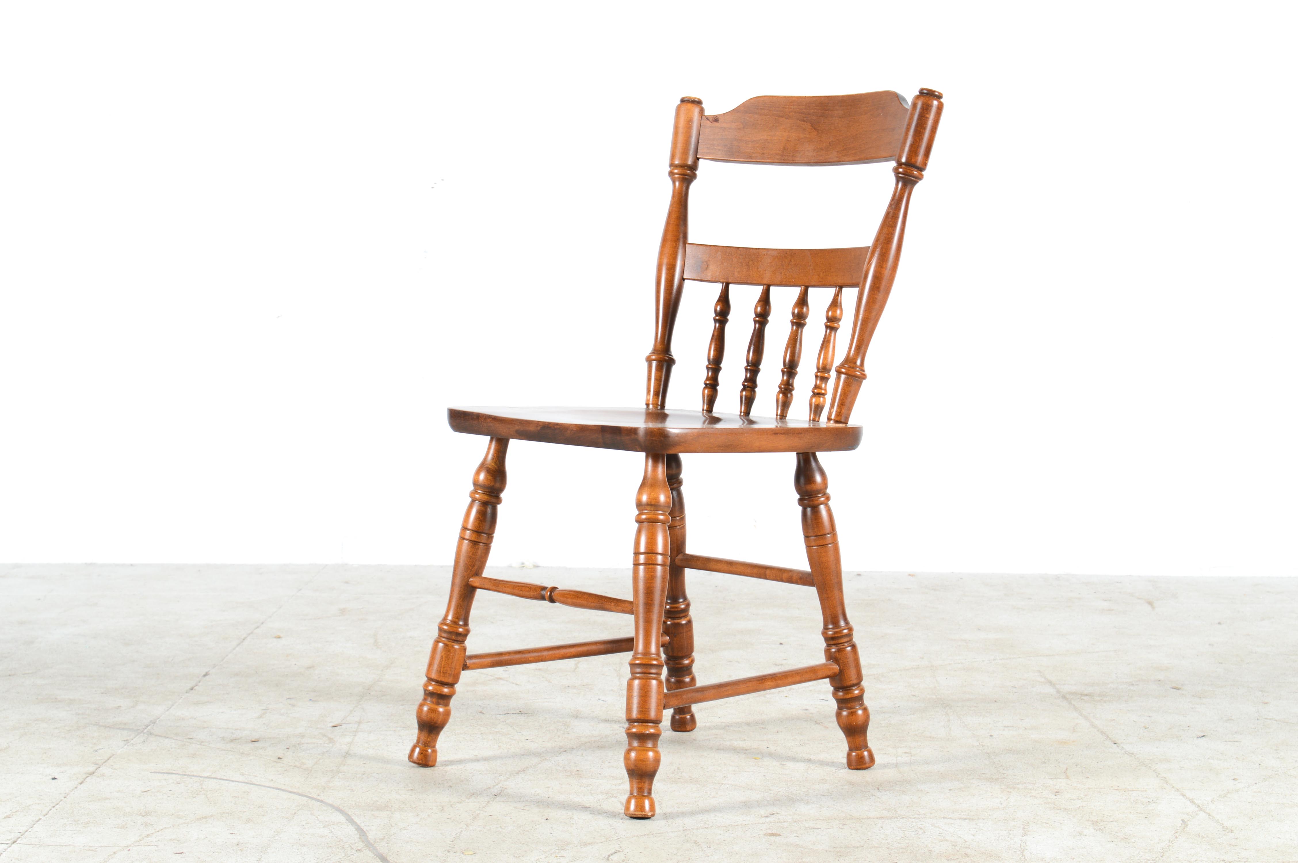 Four Walnut Dining Chairs from Moosehead Furniture Company EBTH