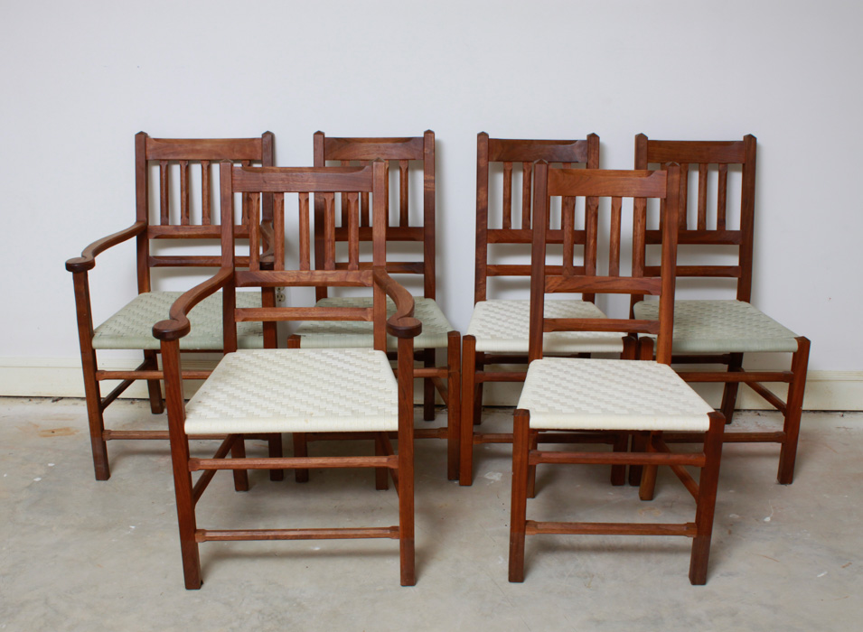 Shaker Style Contemporary Dining Chair Set of Six EBTH