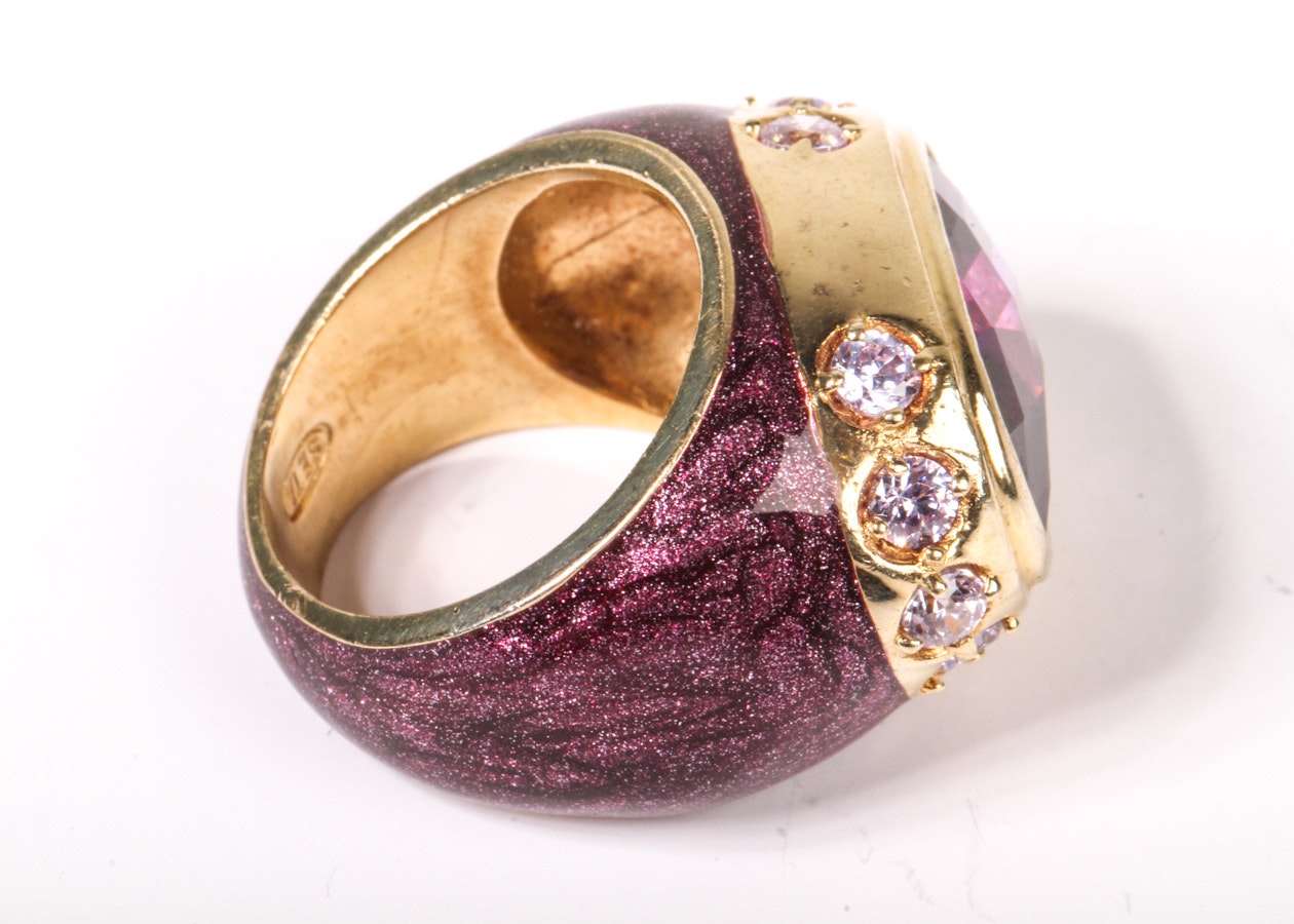 Seta Sterling Silver Purple Gemstone Ring | EBTH