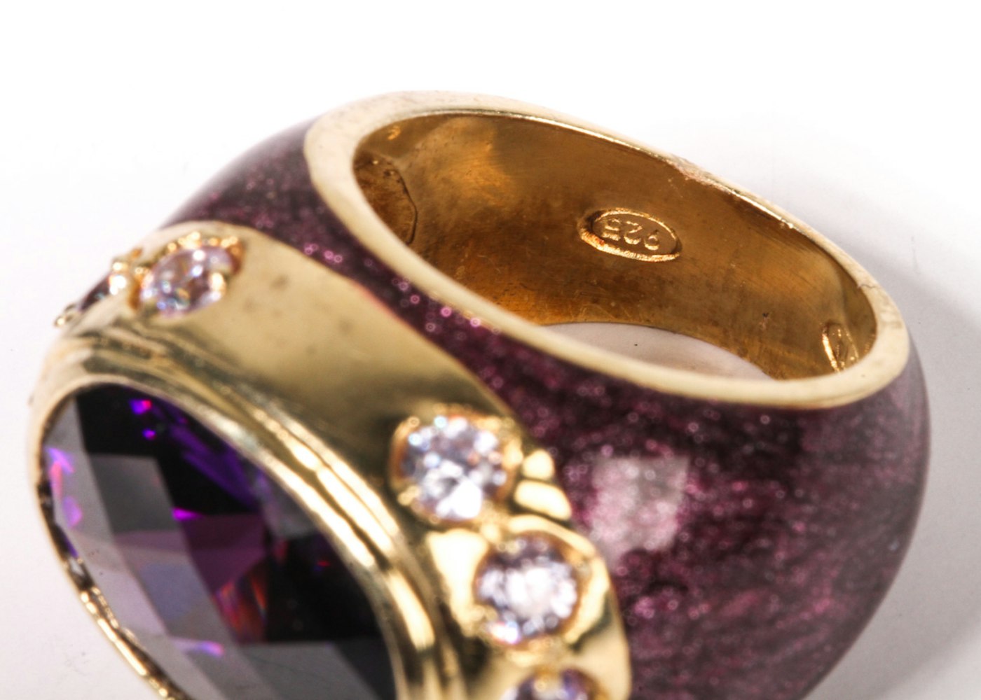 Seta Sterling Silver Purple Gemstone Ring | EBTH