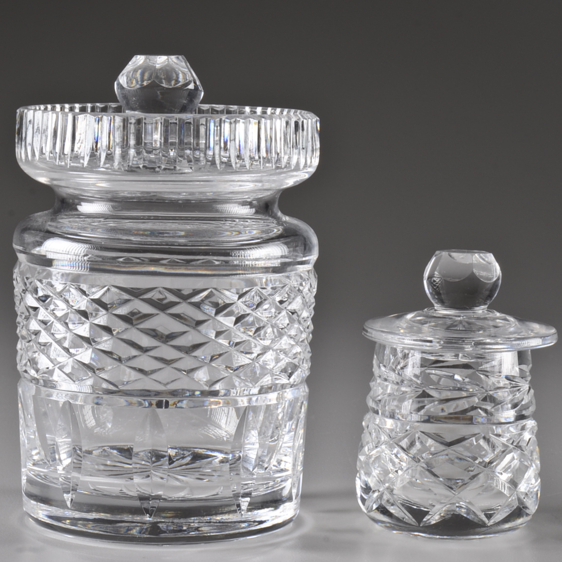 Waterford Cut Crystal Honey and Mustard Jars EBTH