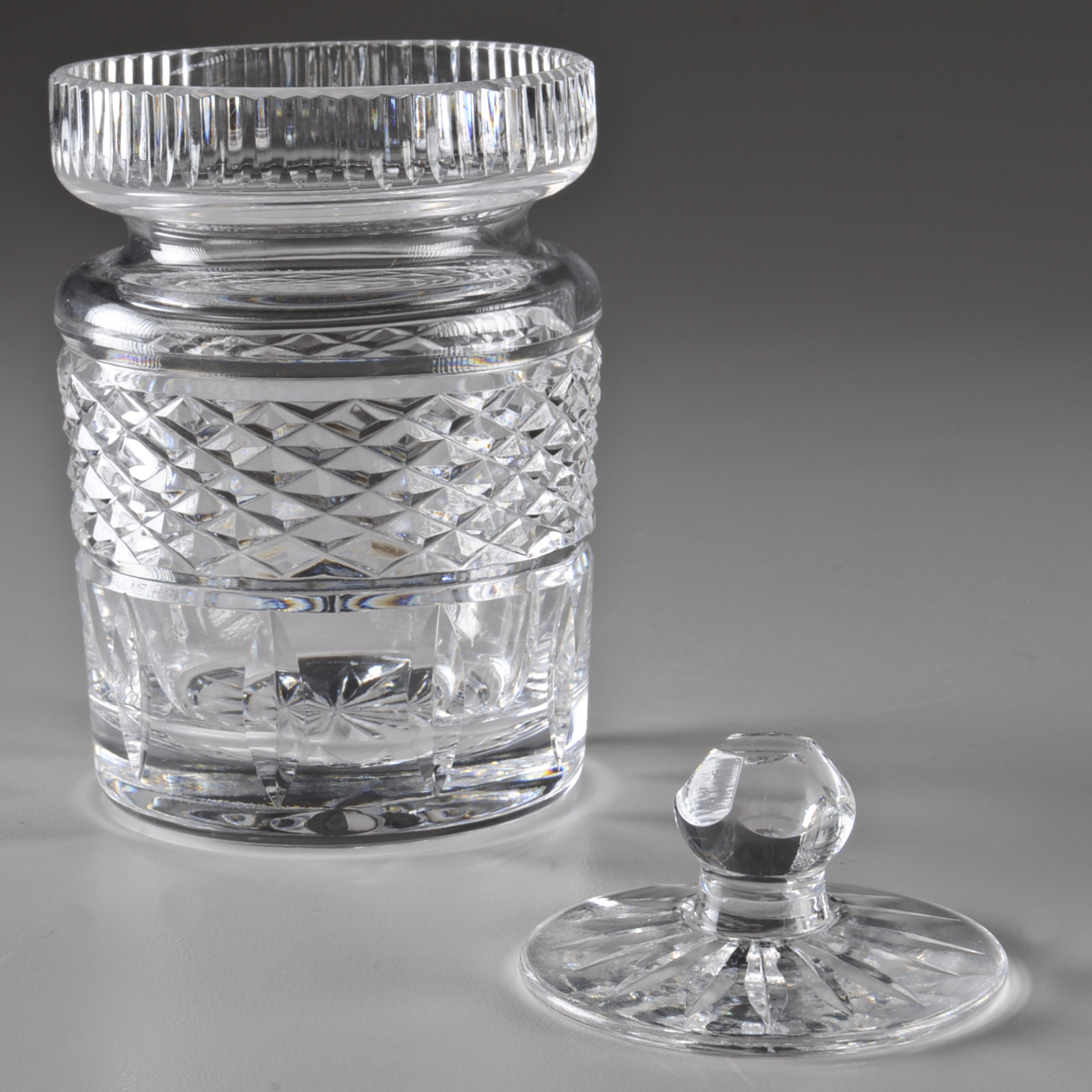 Waterford Cut Crystal Honey and Mustard Jars EBTH