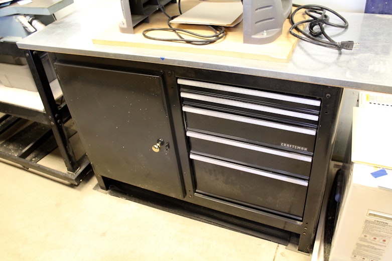 Workbench, Vintage "Stanley Handyman" Cabinet, Metal 