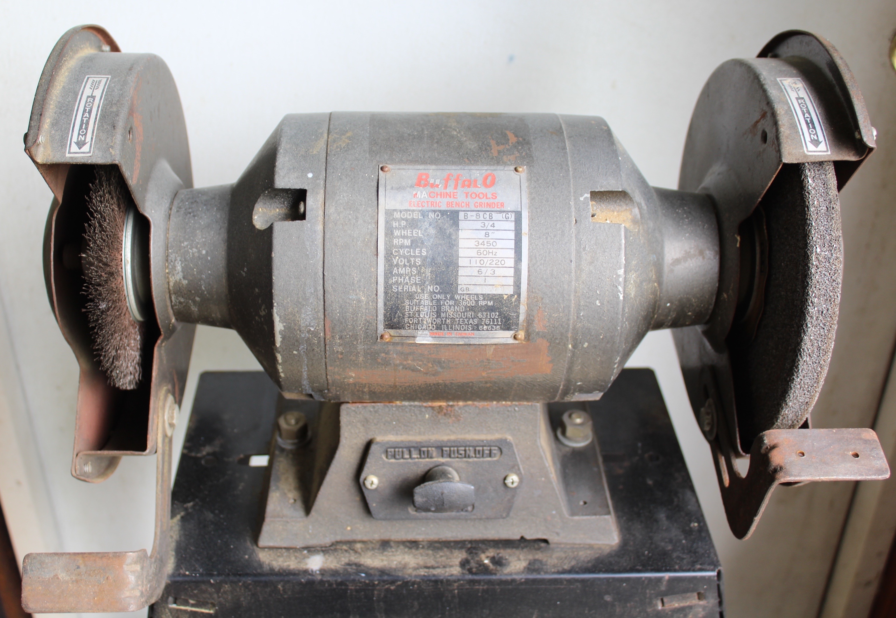 Buffalo Electric Bench Grinder with 8" Wheel and Stand EBTH