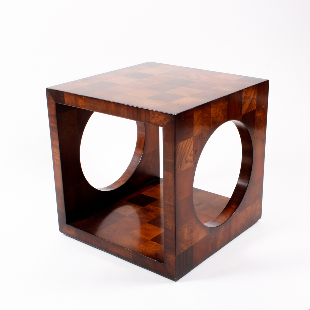 Modern Style Cube Side Table Ebth