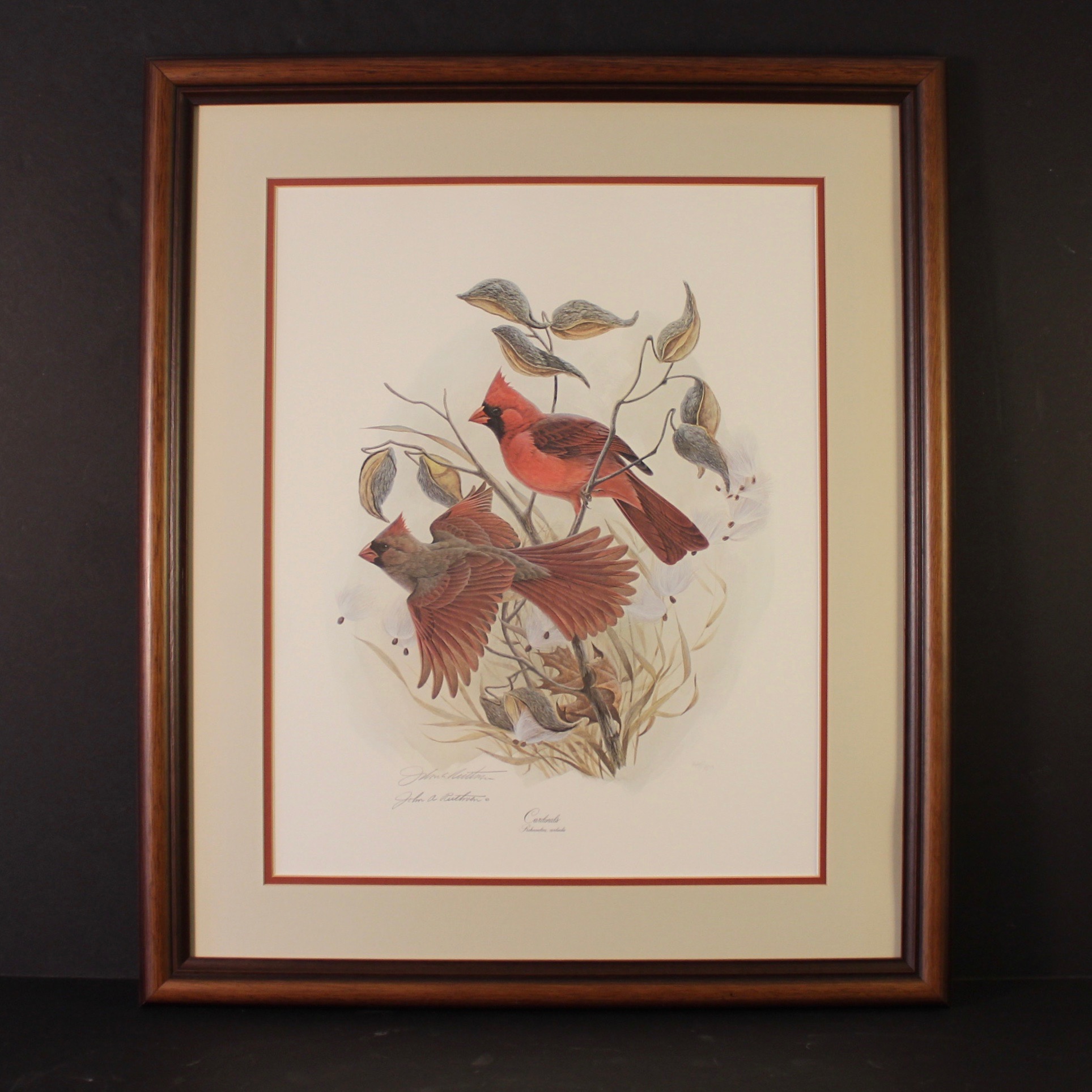 Signed Limited Edition John A. Ruthven Lithograph Print "Cardinals" EBTH