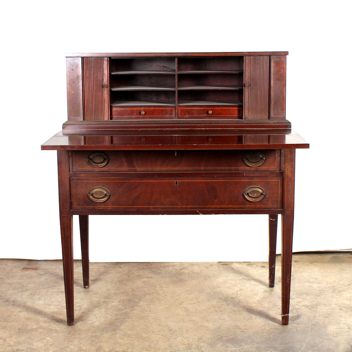 Early 20th Century Maddox Tables Mahogany Writing Desk Ebth